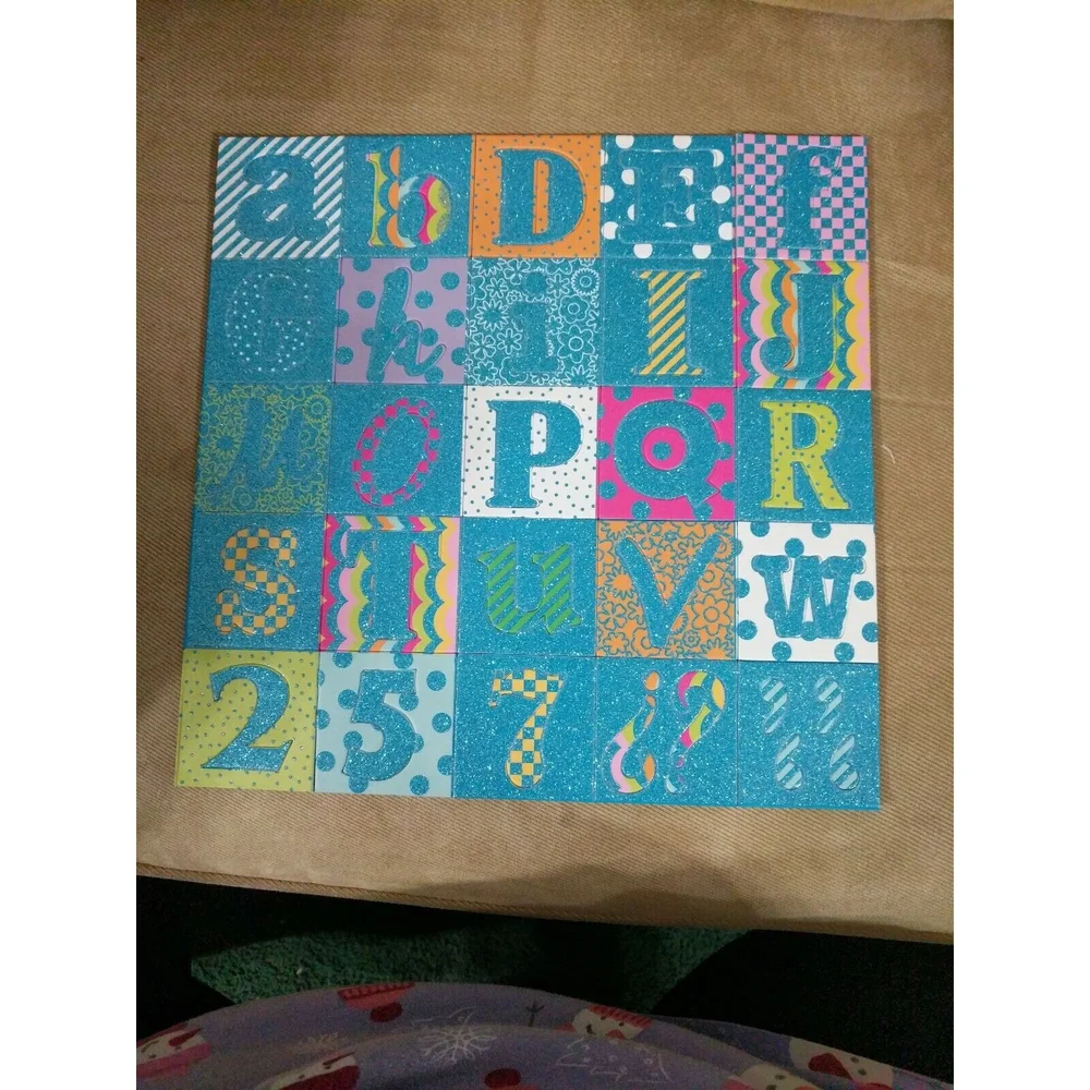 3 Birds- Sticky Sparkly Letters & Shapes Scrapbook - 8 large sheets